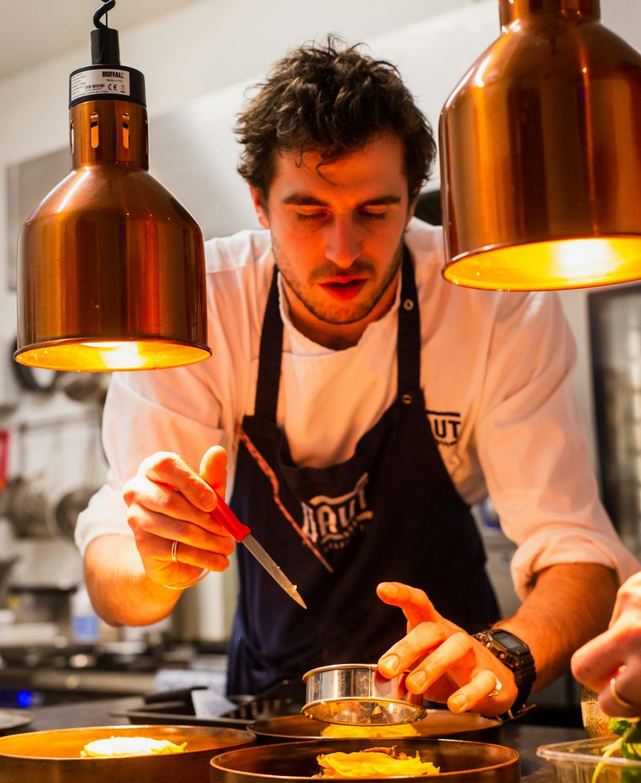 Plating fresh pasta to order
